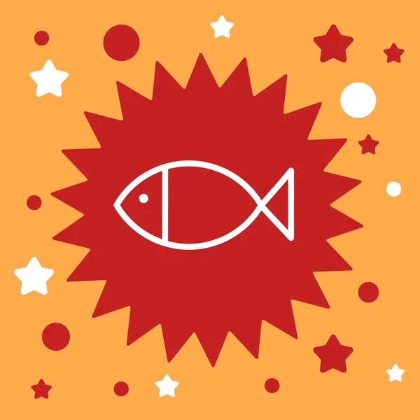 Star sign with a fish. — Stock Vector