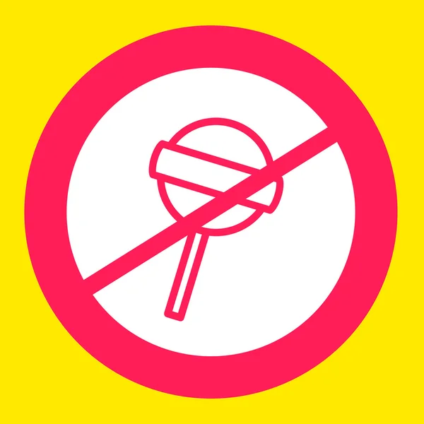 Prohibiting sign crosses a  Lollipop. — Stock Vector