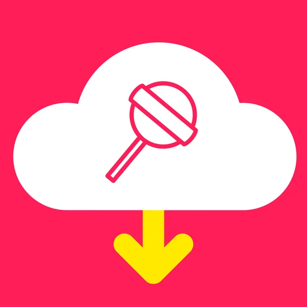 Cloud download  Lollipop. — Stock Vector