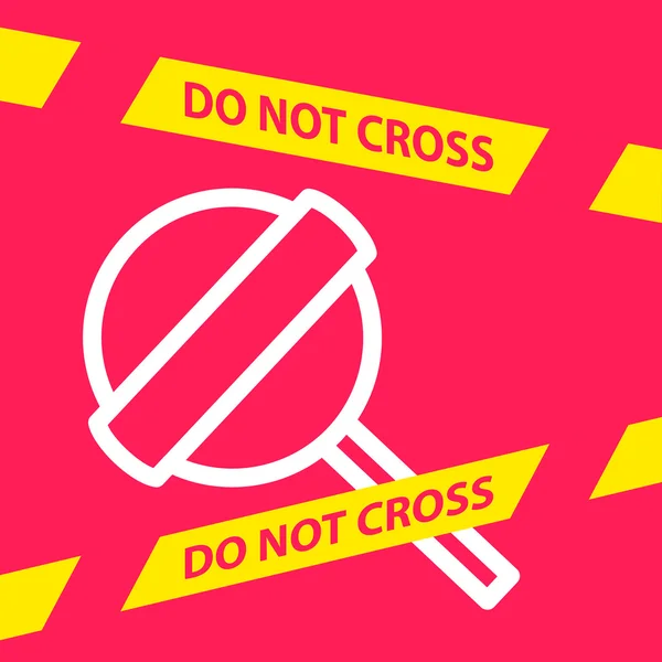 Do not cross the line crossing a  Lollipop. — Stock Vector
