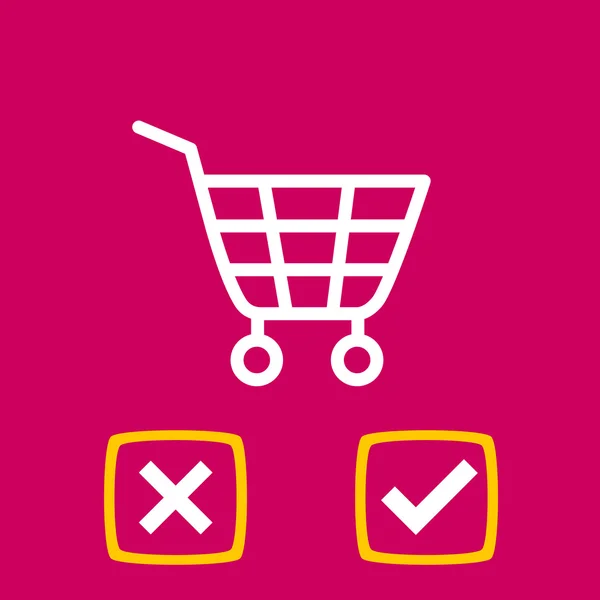 Poll of   shopping cart — Stock Vector