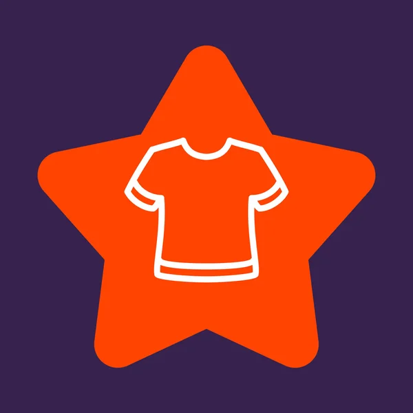 Csillag egy t-shirt. — Stock Vector