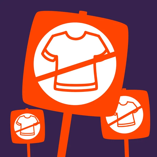 Le T-shirt ban . — Image vectorielle