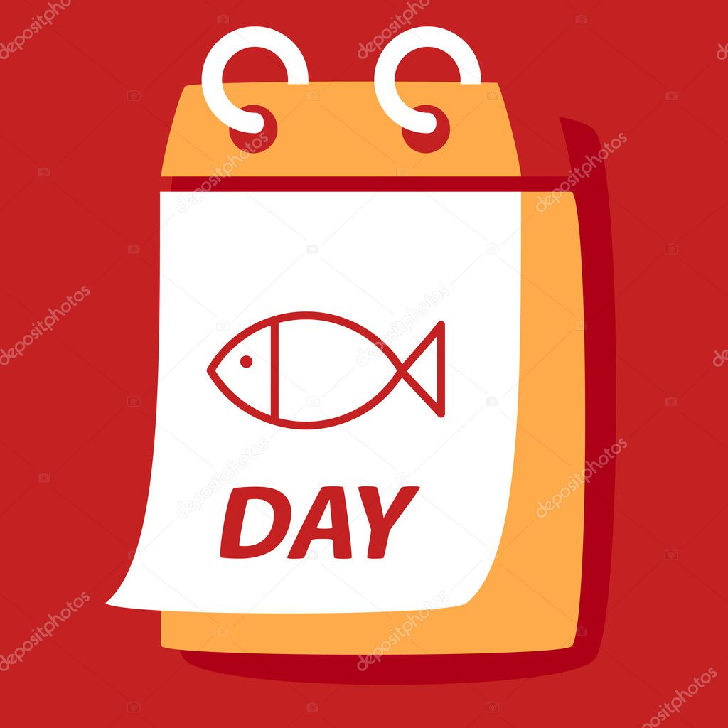 calendar with a fish. 
