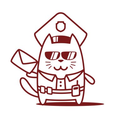 Polis memurunun Cap zarf ile