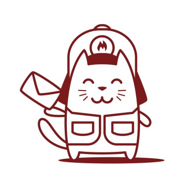 itfaiyeci tulumu ile zarf içinde