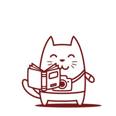 açık bir kitap tutan fotoğrafçı