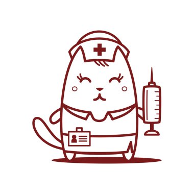 tıbbi bir kap ile üniformalı hemşire