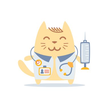 Doktor ile bir stetoskop tıbbi ceket