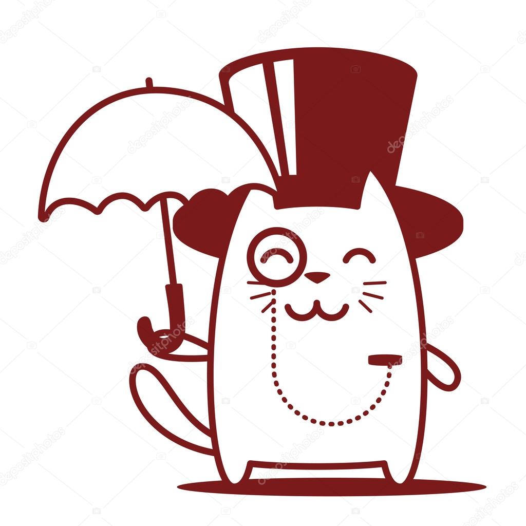 Rich gentleman holding a umbrella
