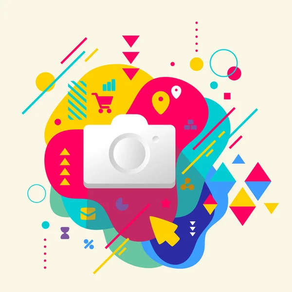 Fotocamera — Stockvector