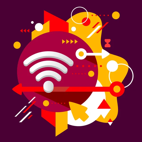 Señal Wi fi — Vector de stock