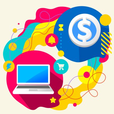 laptop ve dolar işareti