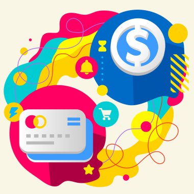 banka kartları ve dolar işareti