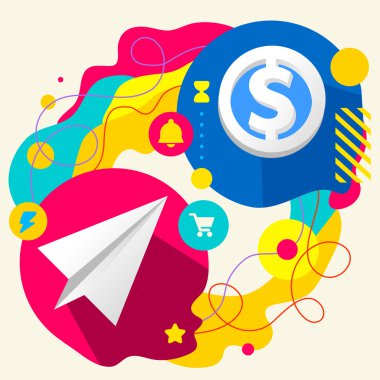 Kağıt Uçak ve dolar işareti