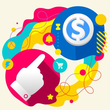 dolar işareti işaret parmağı gösterir