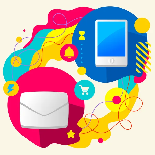 Enveloppe et téléphone portable — Image vectorielle