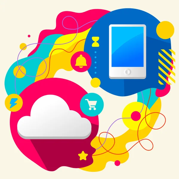 Cloud and mobile phone — Stock Vector