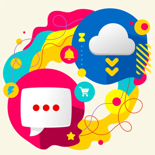 Tekstballon en cloud — Stockvector