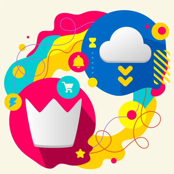 Corona y nube — Vector de stock