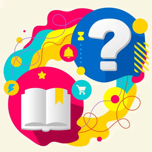 Book and question mark — Stock Vector