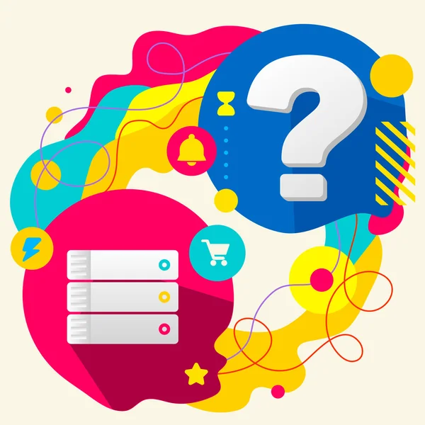 Database and question mark — Stock Vector