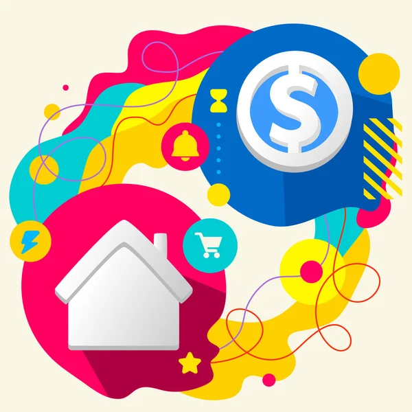 House and dollar sign — Stock Vector