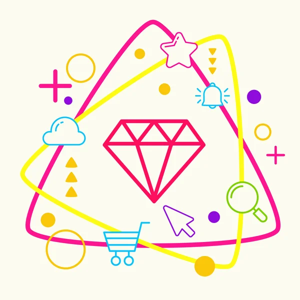 Diamant — Stockvector