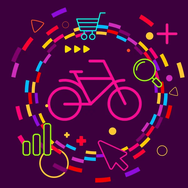 Bicicleta — Vector de stock