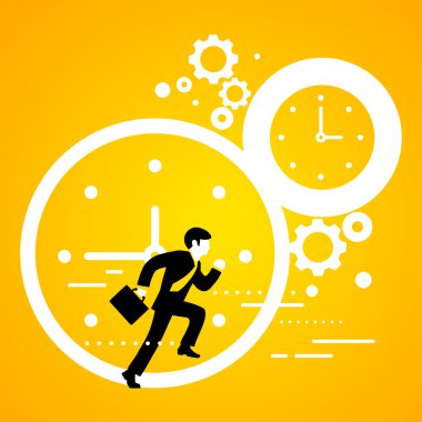 vektör çizimi bir işadamı ile bir takım elbise, kravat ve bri