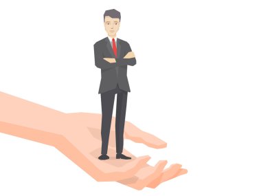 vektör çizim bir işadamı lider portresi