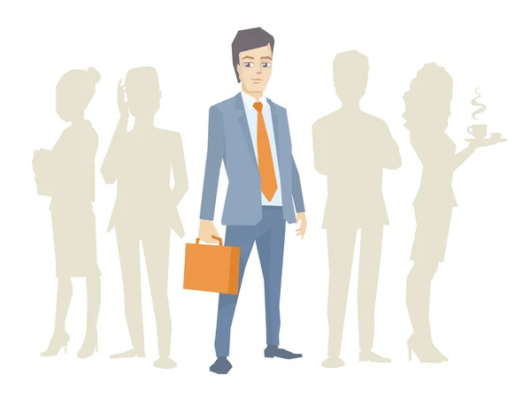 vektör çizimi ceket avukat bir adam portresi wi