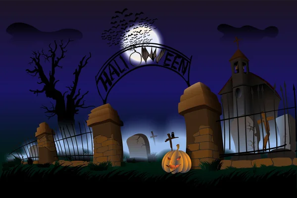 Nuit d'Halloween Vecteurs De Stock Libres De Droits