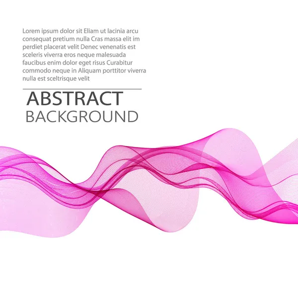 Abstrakter Vektorhintergrund Design Elegant Transparent Rosa Welle — Stockvektor