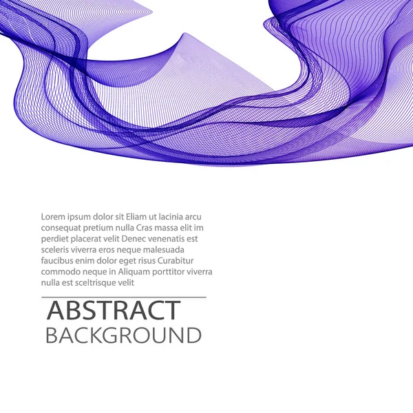 Abstrakter Vektorhintergrund Design Elegante Transparente Blaue Welle — Stockvektor