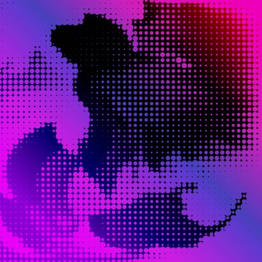 Tasarım, broşür şürü ve poster için soyut vektör arkaplan rengi yarım ton daireler