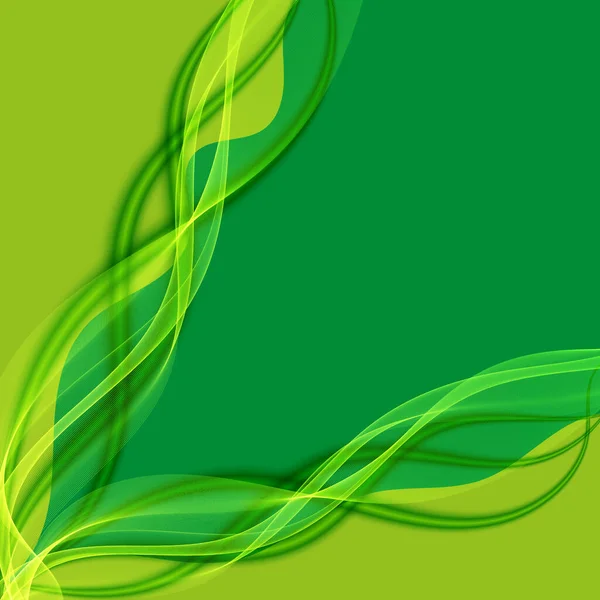 Αφηρημένο Πράσινο Φόντο Αφίσα Ομαλή Κυματικές Γραμμές Διανυσματικό Σχεδιασμό — Διανυσματικό Αρχείο
