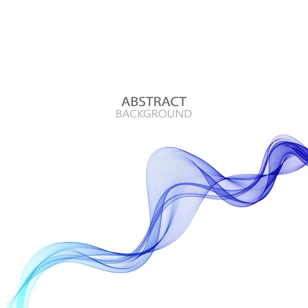 Abstract White Background Vector business Design Smoke Blue Wave — Stockvektor