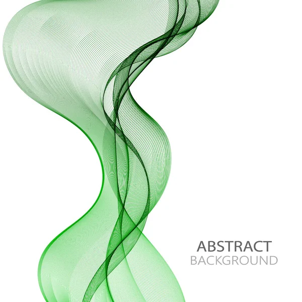 Abstract White Background Vector business Design Smoke Green Wave — стоковый вектор