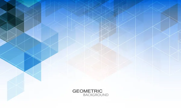 Blue triangles mosaic background, creative design templates — Stok Vektör