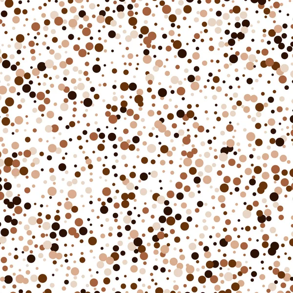 Halftone abstract white background of light and dark brown dots confetti — Stockový vektor