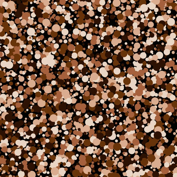 Напівтоновий абстрактний чорний фон світлих і темно-коричневих точок конфетті — стоковий вектор