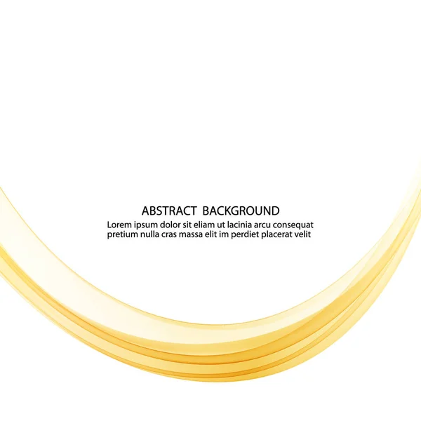 Abstrakte Vektorwellenlinien von goldener Farbe, fließende Welle auf weißem Hintergrund. — Stockvektor