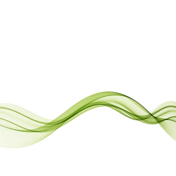 Diseño de fondo de onda ahumada lisa verde abstracto — Vector de stock