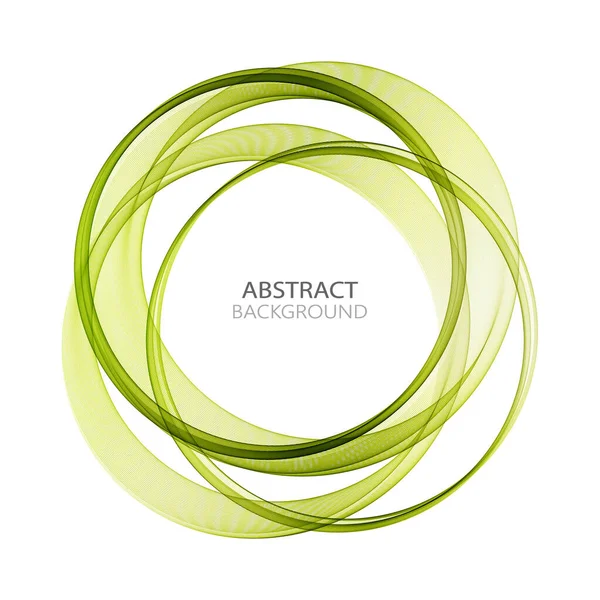 Abstract green circular wave background design, frame — Stock Vector