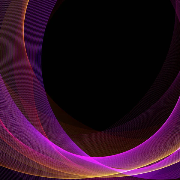 暗い背景にベクトル抽象的な明るい波。デザイン要素 — ストックベクタ