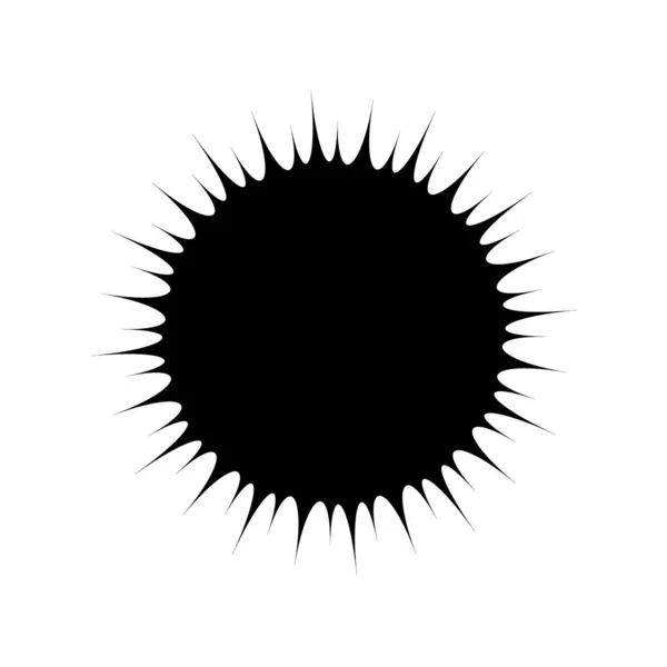 白い背景、デザイン要素上のフレームの形で装飾的な暗い円 — ストックベクタ