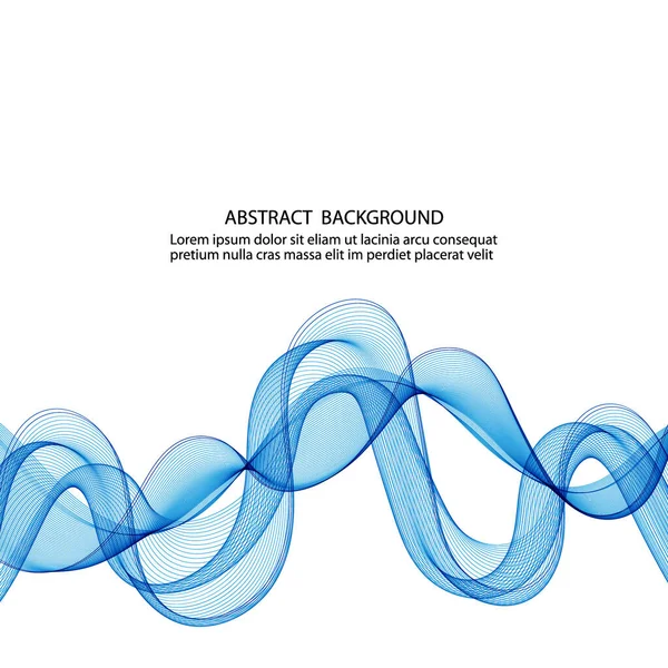 Blaue glatte abstrakte Welle Hintergrund, Design-Element — Stockvektor