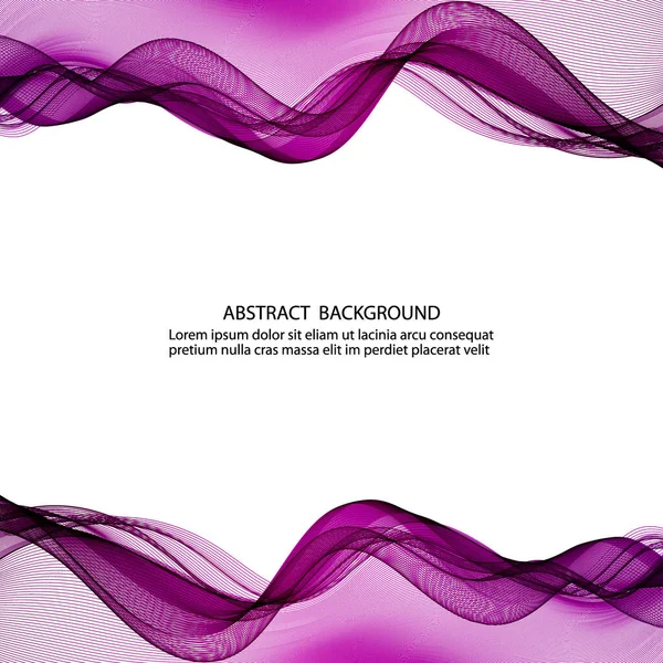 Diseño abstracto de fondo de onda magenta transparente, movimiento de líneas de onda magenta sobre fondo blanco — Vector de stock