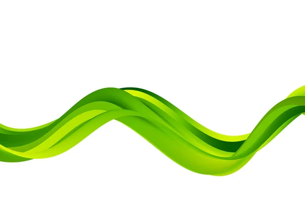 Πράσινα Κύματα Λευκό Φόντο Διανυσματικό Αφηρημένο Φόντο — Διανυσματικό Αρχείο